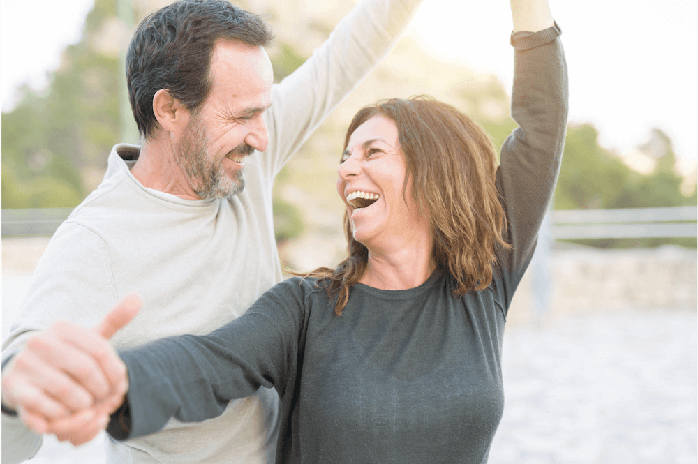 Adult couple dancing